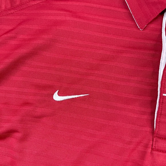 Alabama Crimson Tide Polo Shirt Mens Large Red Nike Team Fit Dry Performance - Picture 4 of 12